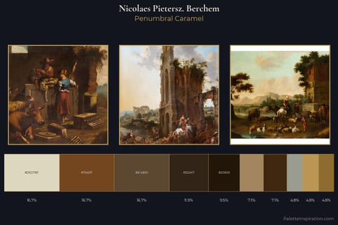 Nicolaes Pietersz. Berchem Master Palette - Penumbral Caramel