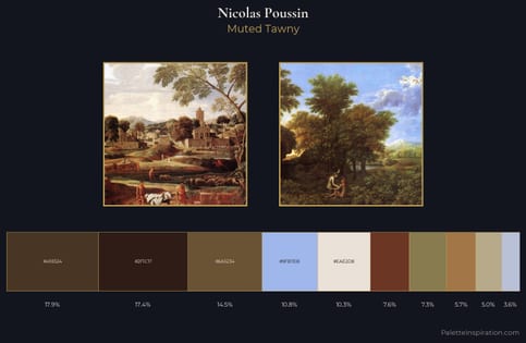Nicolas Poussin Palette 1 - Muted Tawny