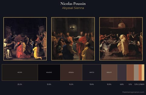 Nicolas Poussin Palette 15 - Abyssal Sienna