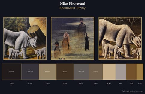 Niko Pirosmani Palette 9 - Shadowed Tawny
