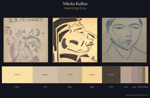 Nikolai Kulbin Palette 1 - Gleaming Ecru