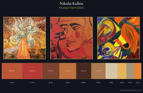 Nikolai Kulbin Palette 2 - Muted Vermillion