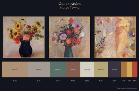 Odilon Redon Palette 3 - Muted Tawny
