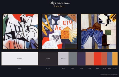 Olga Rozanova Palette 1 - Pale Ecru