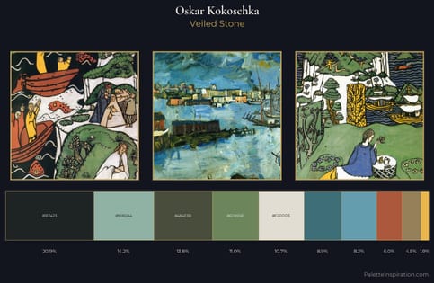 Oskar Kokoschka Palette 4 - Veiled Stone