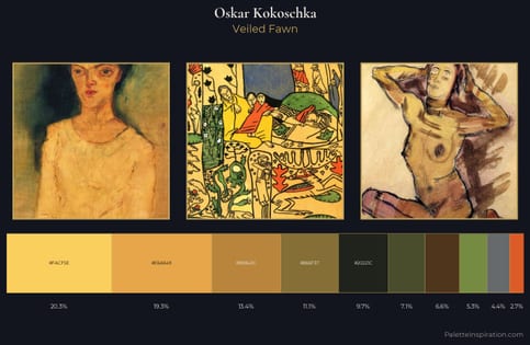 Oskar Kokoschka Palette 7 - Veiled Fawn