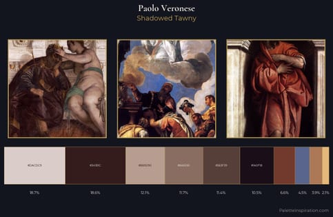Paolo Veronese Palette 4 - Shadowed Tawny