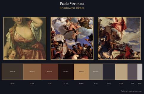 Paolo Veronese Palette 10 - Shadowed Bister