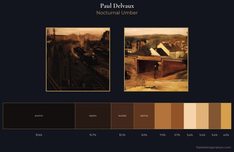 Paul Delvaux Palette 1 - Nocturnal Umber