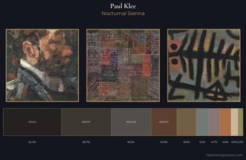 Paul Klee Palette 13 - Nocturnal Sienna