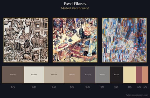 Pavel Filonov Palette 5 - Muted Parchment