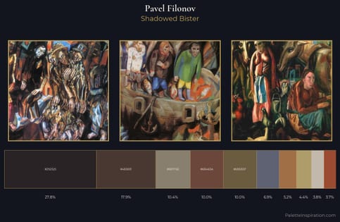 Pavel Filonov Palette 10 - Shadowed Bister