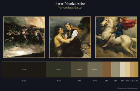Peter Nicolai Arbo Palette 3 - Penumbral Bister