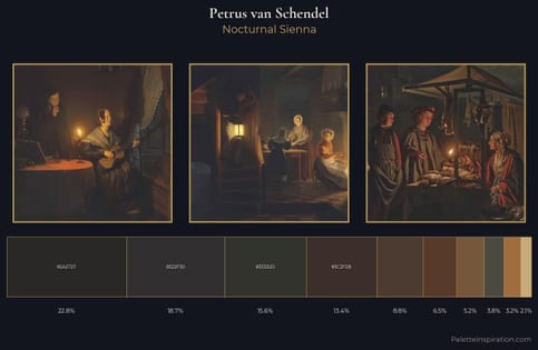 Petrus van Schendel Palette 7 - Nocturnal Sienna