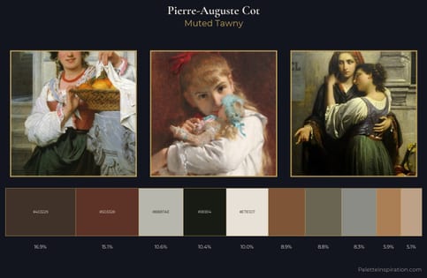 Pierre-Auguste Cot Palette 1 - Muted Tawny