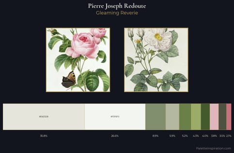 Pierre Joseph Redoute Palette 4 - Gleaming Reverie