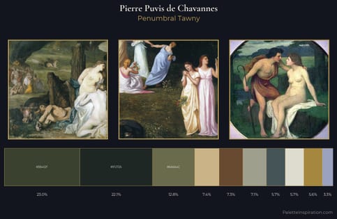 Pierre Puvis de Chavannes Palette 5 - Penumbral Tawny