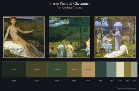 Pierre Puvis de Chavannes Palette 8 - Penumbral Tawny