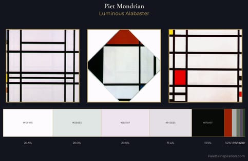 Piet Mondrian Palette 4 - Luminous Alabaster