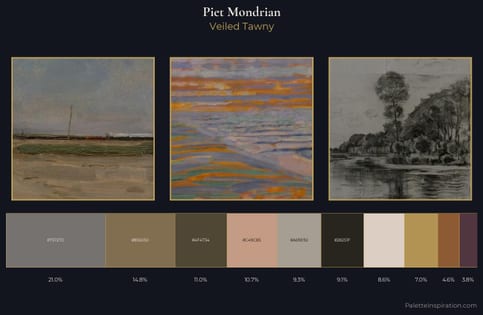 Piet Mondrian Palette 7 - Veiled Tawny