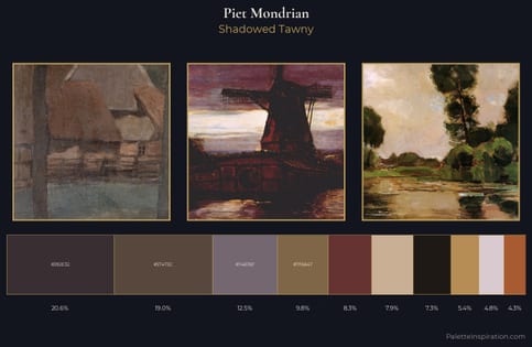 Piet Mondrian Palette 9 - Shadowed Tawny