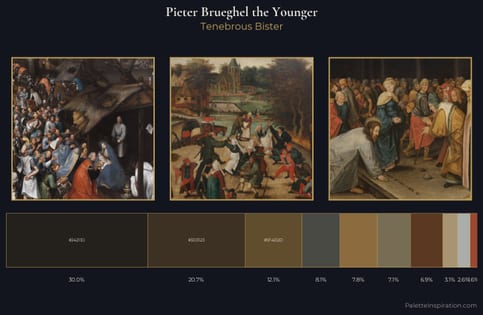 Pieter Brueghel the Younger Palette 9 - Tenebrous Bister