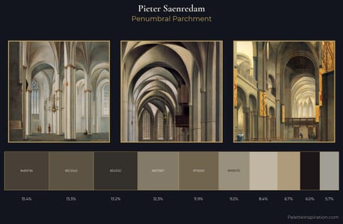Pieter Saenredam Palette 6 - Penumbral Parchment