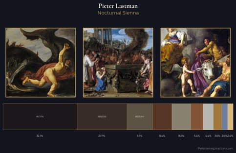 Pieter Lastman Palette 2 - Nocturnal Sienna