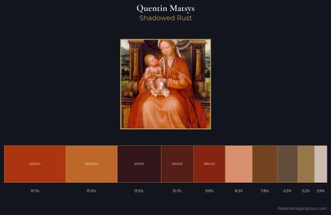 Quentin Matsys Palette 5 - Shadowed Rust
