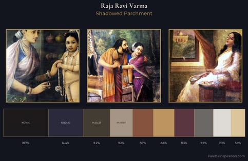 Raja Ravi Varma Palette 7 - Shadowed Parchment