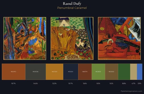 Raoul Dufy Palette 13 - Penumbral Caramel
