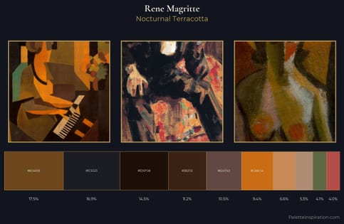 Rene Magritte Palette 4 - Nocturnal Terracotta