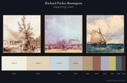 Richard Parkes Bonington Palette 1 - Gleaming Linen