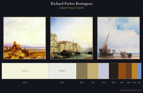 Richard Parkes Bonington Palette 3 - Gleaming Cream