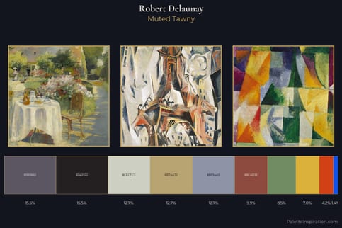Robert Delaunay Master Palette - Muted Tawny