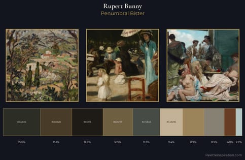 Rupert Bunny Palette 6 - Penumbral Bister
