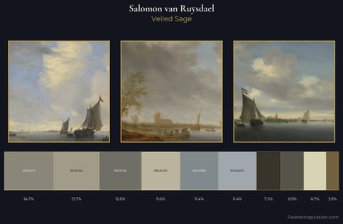 Salomon van Ruysdael Palette 1