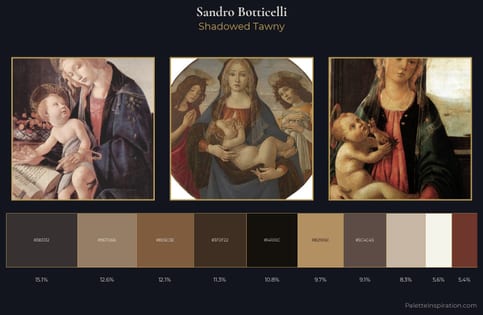 Sandro Botticelli Palette 11 - Shadowed Tawny