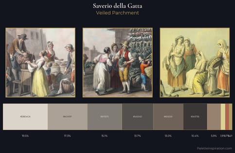 Saverio della Gatta Palette 4 - Veiled Parchment