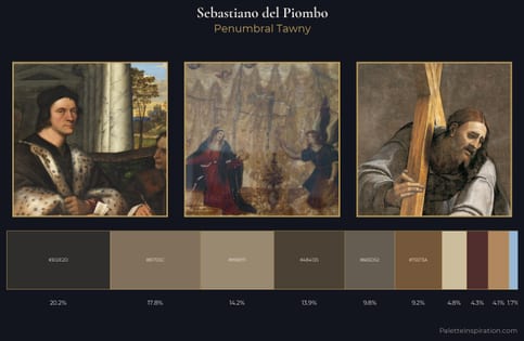 Sebastiano del Piombo Palette 1 - Penumbral Tawny