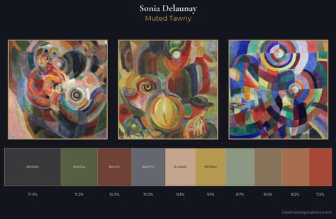 Sonia Delaunay Palette 4 - Muted Tawny