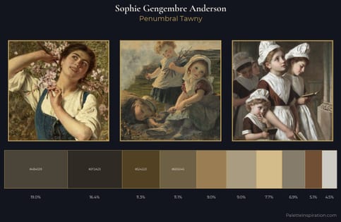 Sophie Gengembre Anderson Palette 3 - Penumbral Tawny