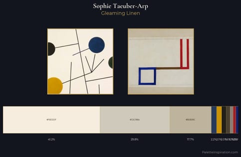 Sophie Taeuber-Arp Palette 4 - Gleaming Linen
