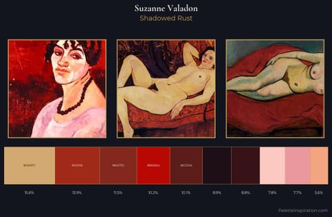 Suzanne Valadon Palette 7 - Shadowed Rust