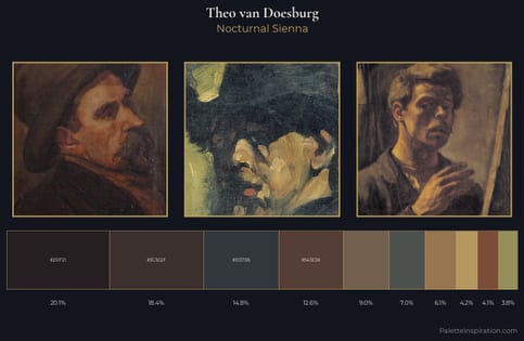 Theo van Doesburg Palette 11 - Nocturnal Sienna