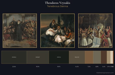 Theodoros Vryzakis Palette 4 - Tenebrous Sienna