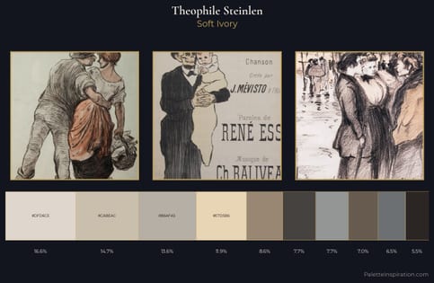 Theophile Steinlen Palette 5 - Soft Ivory