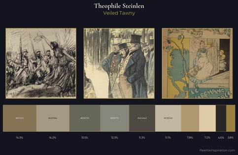 Theophile Steinlen Palette 9 - Veiled Tawny