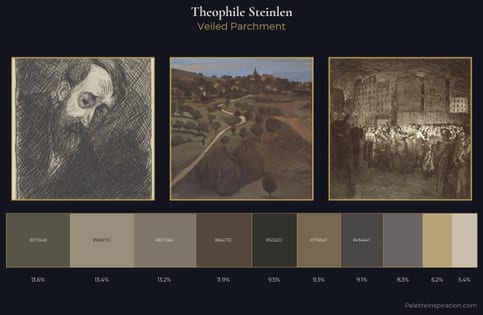Theophile Steinlen Palette 11 - Veiled Parchment