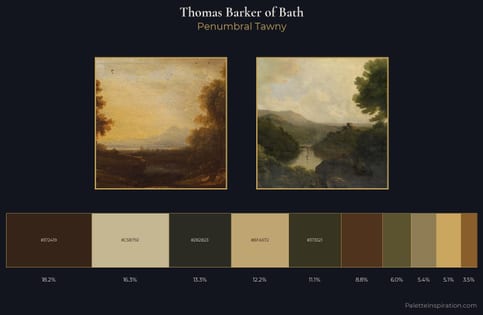 Thomas Barker of Bath Palette 2 - Penumbral Tawny